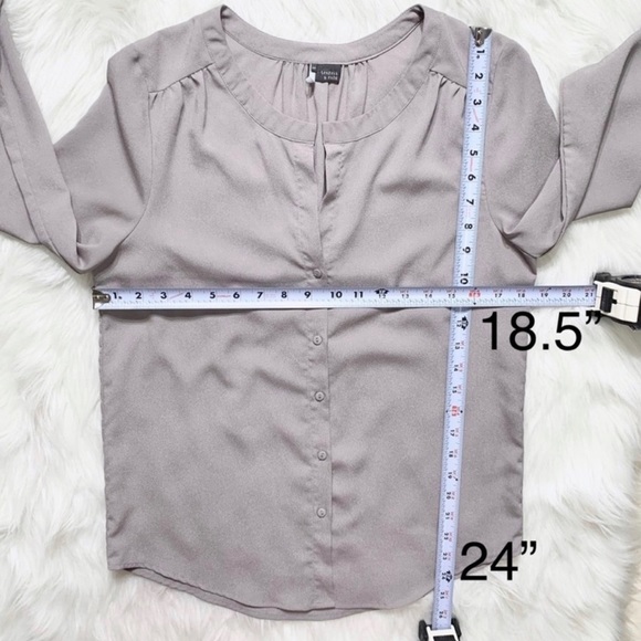 Urban Outfitters Gray Button Front Long Sleeve Pullover Tunic Blouse - Picture 6 of 6